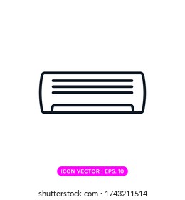 Air conditioner line icon vector design template. Editable stroke