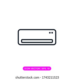 Air conditioner line icon vector design template. Editable stroke