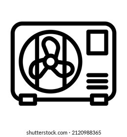air conditioner line icon vector. air conditioner sign. isolated contour symbol black illustration