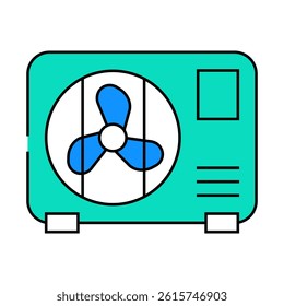 air conditioner line icon vector. air conditioner sign. isolated symbol illustration