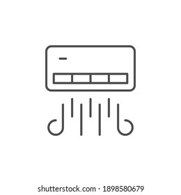 Air conditioner line outline icon