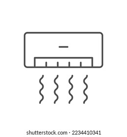 Air conditioner line outline icon