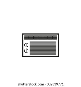 air conditioner, linear vector icons