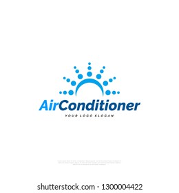 AIR CONDITIONER logo design template. creative sign. Universal vector icon. - Vector