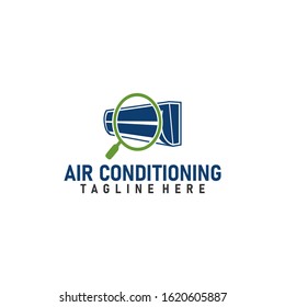 Air Conditioner Logo Design Vector Template