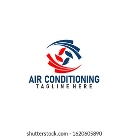 Air Conditioner Logo Design Vector Template