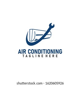 Air Conditioner Logo Design Vector Template