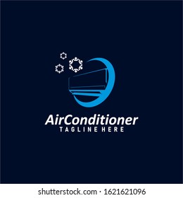 Air Conditioner Logo Design Vector