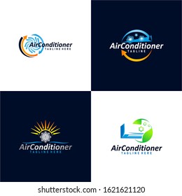 Air Conditioner Logo Design Vector