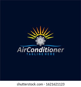 Air Conditioner Logo Design Vector