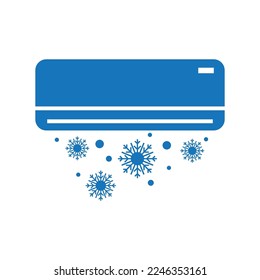 Air conditioner logo icon illustration vector flat design