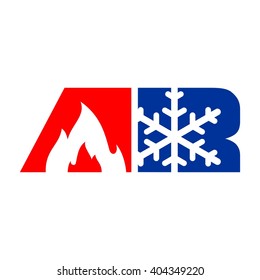 air conditioner logo vector.