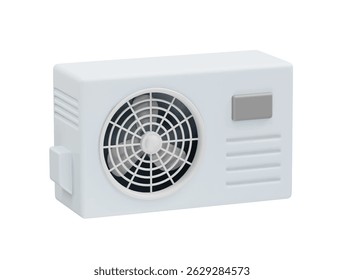 air conditioner machine icon 3d. Air Conditioner Unit Cooling System 3d rendering illustration