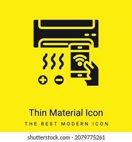 Air Conditioner minimal bright yellow material icon