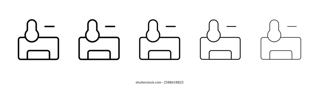 Air conditioner minus temperature icon Vector logo sign