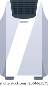 Air conditioner on floor vector illustration