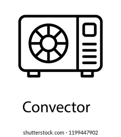 Air conditioner outdoor unit line icon