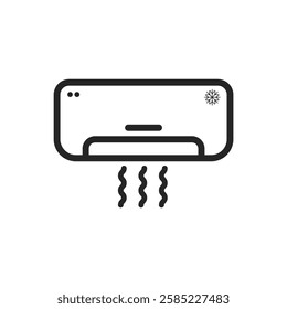Air Conditioner outline icon. Linear style sign for mobile concept and web design. Simple line vector icon ac. Symbol illustration, logo. Perfect pixel vector graphic