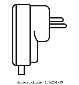 Air conditioner plug icon. Outline air conditioner plug vector icon for web design isolated on white background