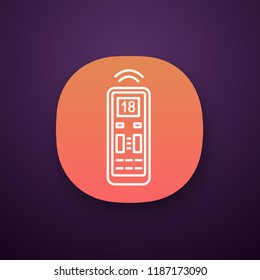 Air conditioner remote control app icon. UI/UX user interface. Web or mobile application. Vector isolated illustration