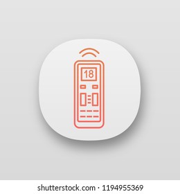 Air conditioner remote control app icon. UI/UX user interface. Web or mobile application. Vector isolated illustration