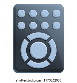 Air conditioner remote control icon. Cartoon of air conditioner remote control vector icon for web design isolated on white background