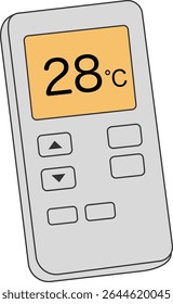 Air Conditioner Remote Control Set to 28°C