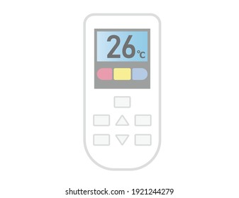 Air conditioner remote control vector illustration.