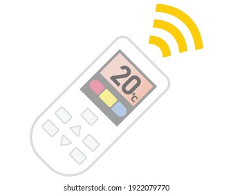 Air conditioner remote control vector illustration.