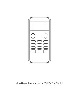 Klimaanlage Remote in Umriss flach Symbol Vektorgrafik. Beste Wahl Kühler Gerät in der Welt. Bearbeitbare grafische Ressourcen für viele Zwecke.