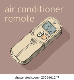 air conditioner remote
 sketch pencil style