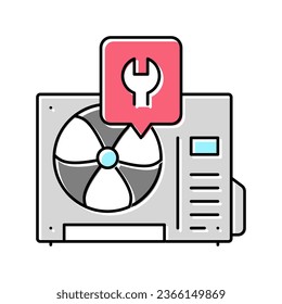 air conditioner repair color icon vector. air conditioner repair sign. isolated symbol illustration