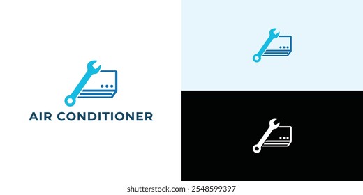 Air Conditioner Repair Logo Design Template Vector Design Illustration.