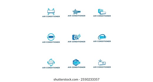 Air Conditioner Repair Logo Design Template Vector Design Illustration.