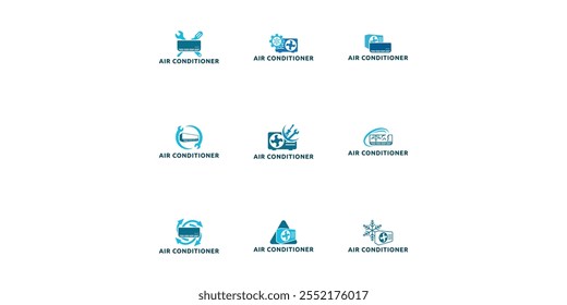 Air Conditioner Repair Logo Design Template Vector Design Illustration.