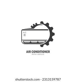 air conditioner repair and service logo vector icon illustration,eps10