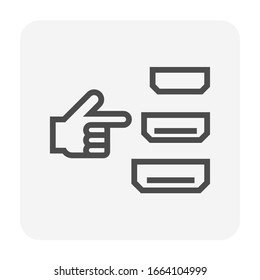 Air conditioner selection vector icon design, editable stroke.