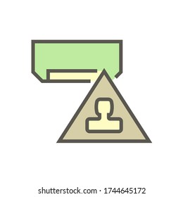Air conditioner and sensor detection vector icon design, editable stroke.