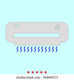 Air conditioner  set  icon .