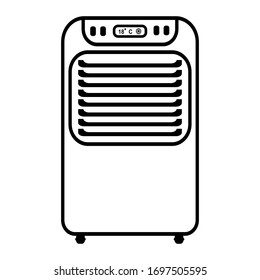 air conditioner sit vector icon