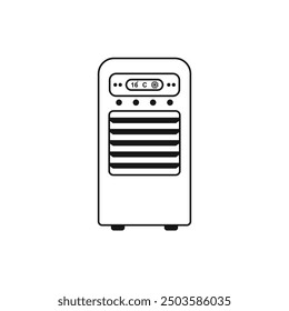 air conditioner sit vector icon