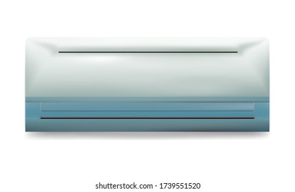 Air conditioner. Stock vector illustration on white isolated background.