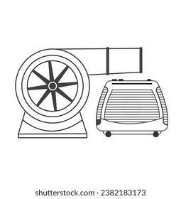 Air Conditioner Summer icon Thin Line Style