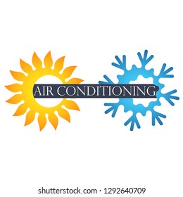 Air conditioner sun and snowflake symbol