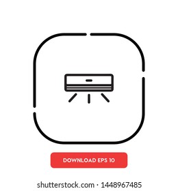 Air conditioner, conditioner symbol vector icon
