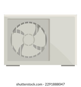 Air conditioner system icon cartoon vector. House repair. Service man