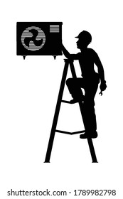 Silhouettenvektor für Klimaanlagen