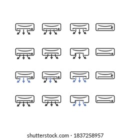 Air conditioner unit icons in eps 8