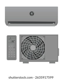 	
Air conditioner unit. vector illustration	
