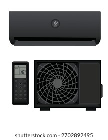 Air conditioner unit. vector illustration	